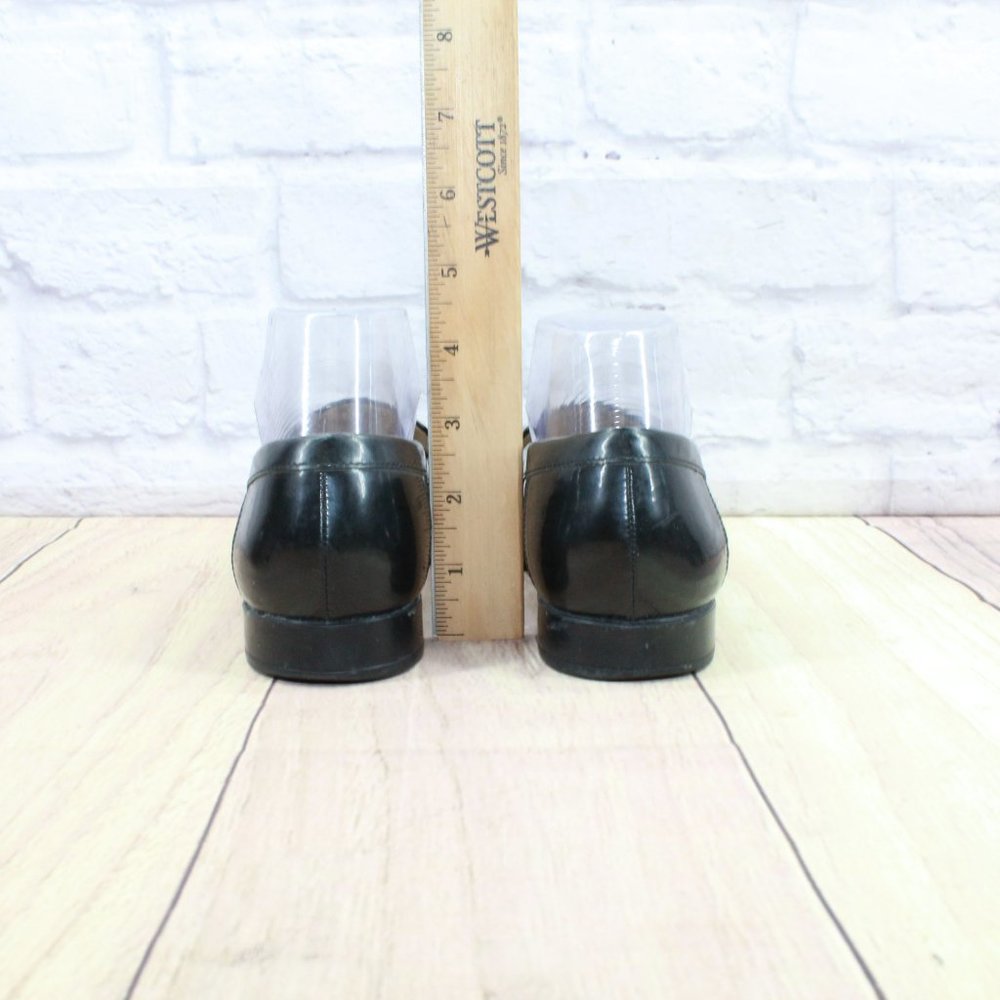 Via Spiga Black Leather Slip On Tassel Casual Loafers Shoes Size 7 Medium - Picture 6 of 9